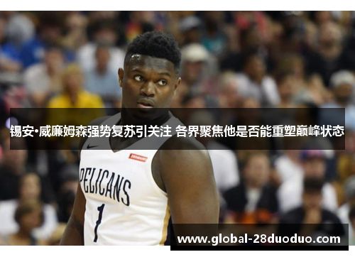 锡安·威廉姆森强势复苏引关注 各界聚焦他是否能重塑巅峰状态