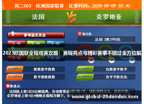 2023欧国联全程观赛攻略：赛程亮点与精彩赛事不错过全方位解